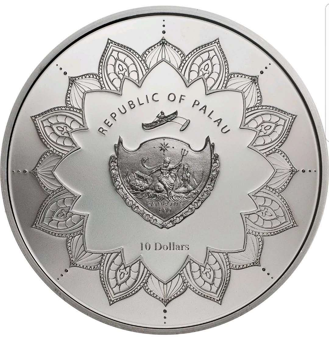 【随心拍】现代金银币拍卖第十七期 帕劳2018年卧佛立体高浮雕镀金加厚银币