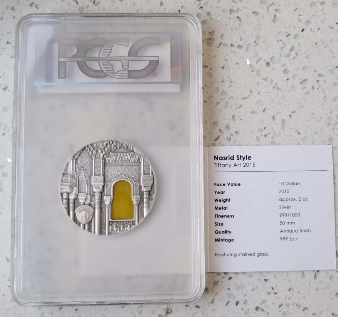 【随心拍】现代金银币拍卖第十七期 PCGS70-帕劳2015年蒂凡尼艺术两盎司银币