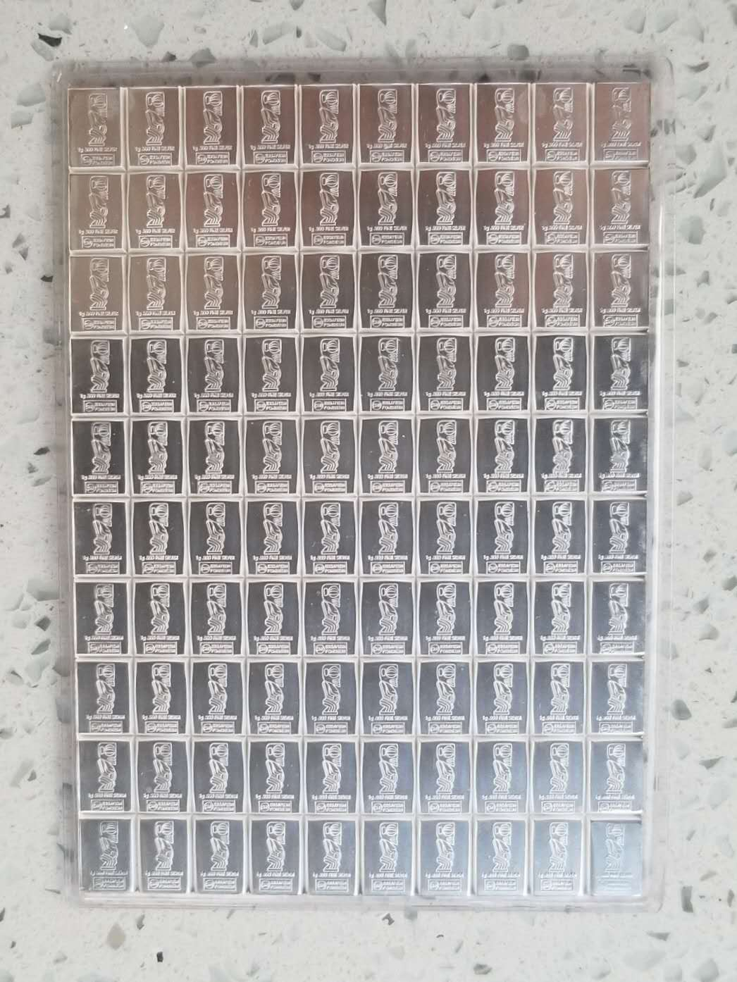 【随心拍】现代金银币拍卖第十七期 新概念投资收藏钱币！每枚1克，面值10分，连体100枚