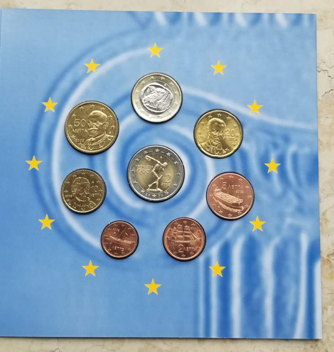 【币观天下】第六十七期拍卖 【希腊】造币厂2004年硬币套装【少见】