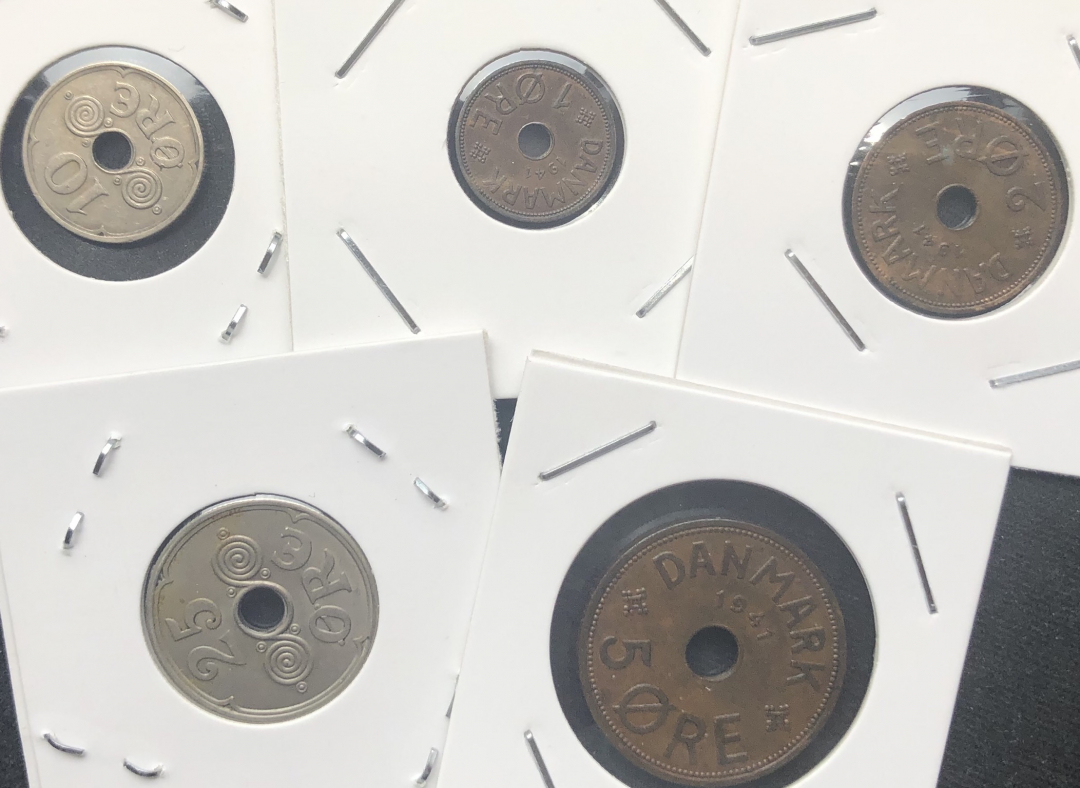 【币观天下】第六十七期拍卖 【法罗群岛】1941年5枚币一套