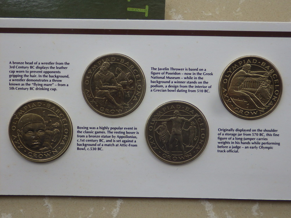 【币观天下】第六十七期拍卖 【英属直布罗陀】1991年巴塞罗那奥运会克朗纪念币八枚币套装