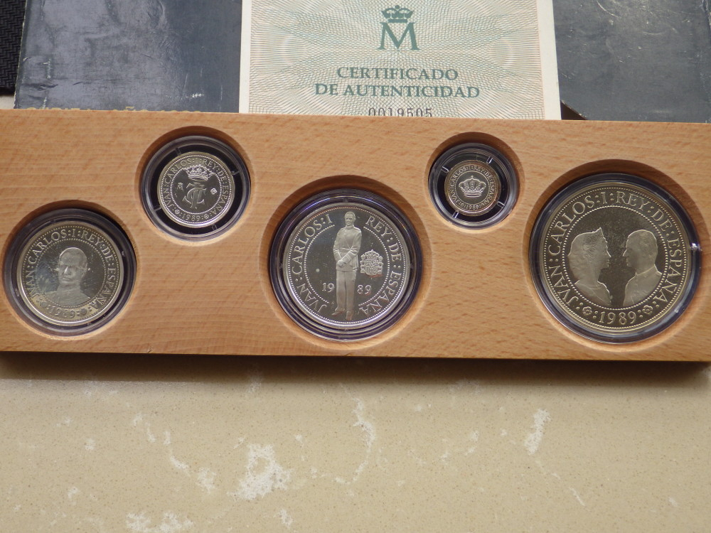 【币观天下】第六十七期拍卖 【西班牙】1989年哥伦布发现美洲大陆500周年精制纪念币套5枚