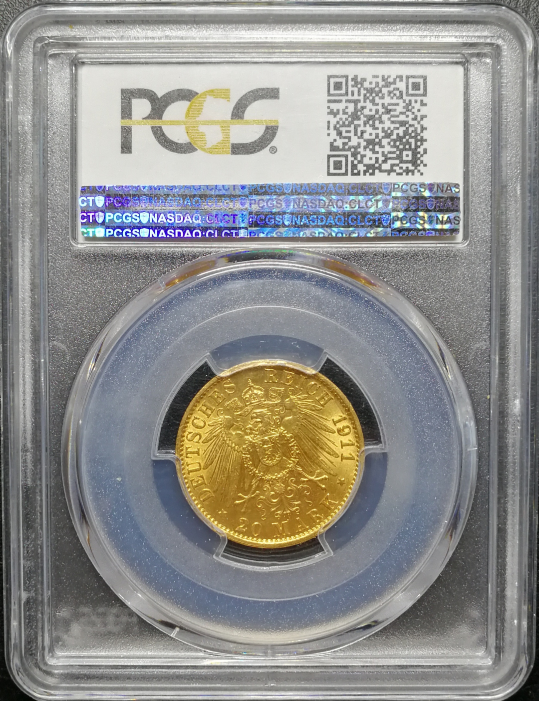 凡希社世界钱币微拍第八十五期 1911普鲁士20ml马克金币PCGS-AU58
