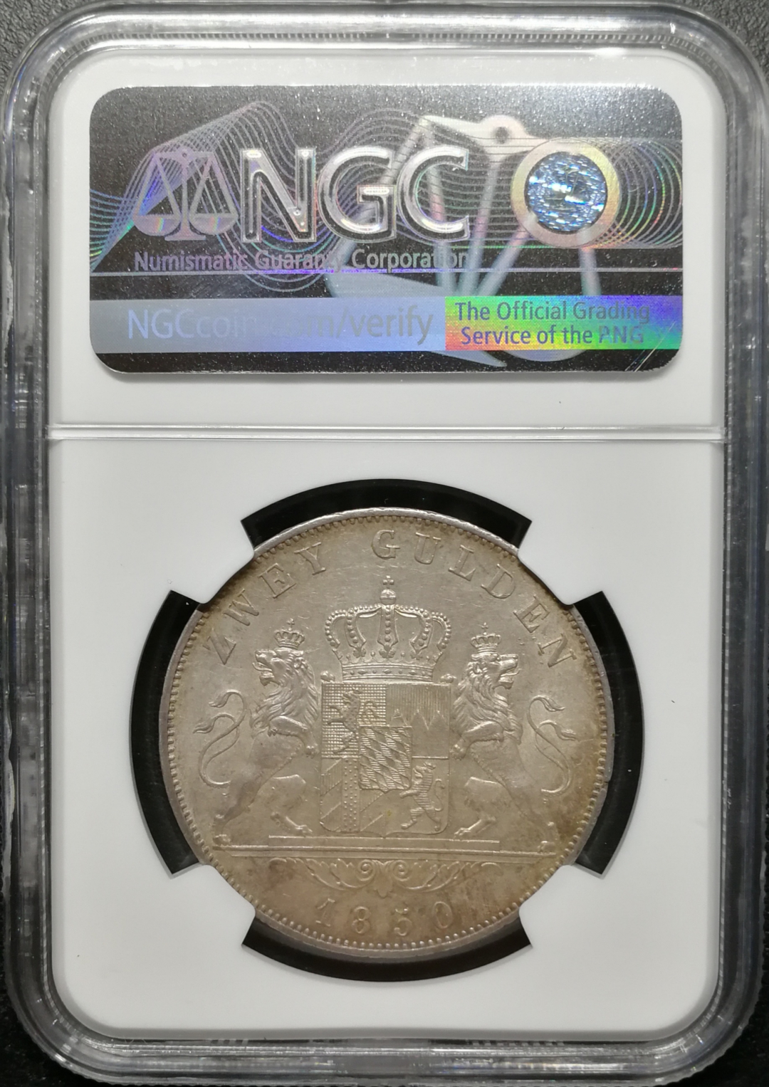 凡希社世界钱币微拍第八十五期 1850巴伐利亚2盾NGC-MS62