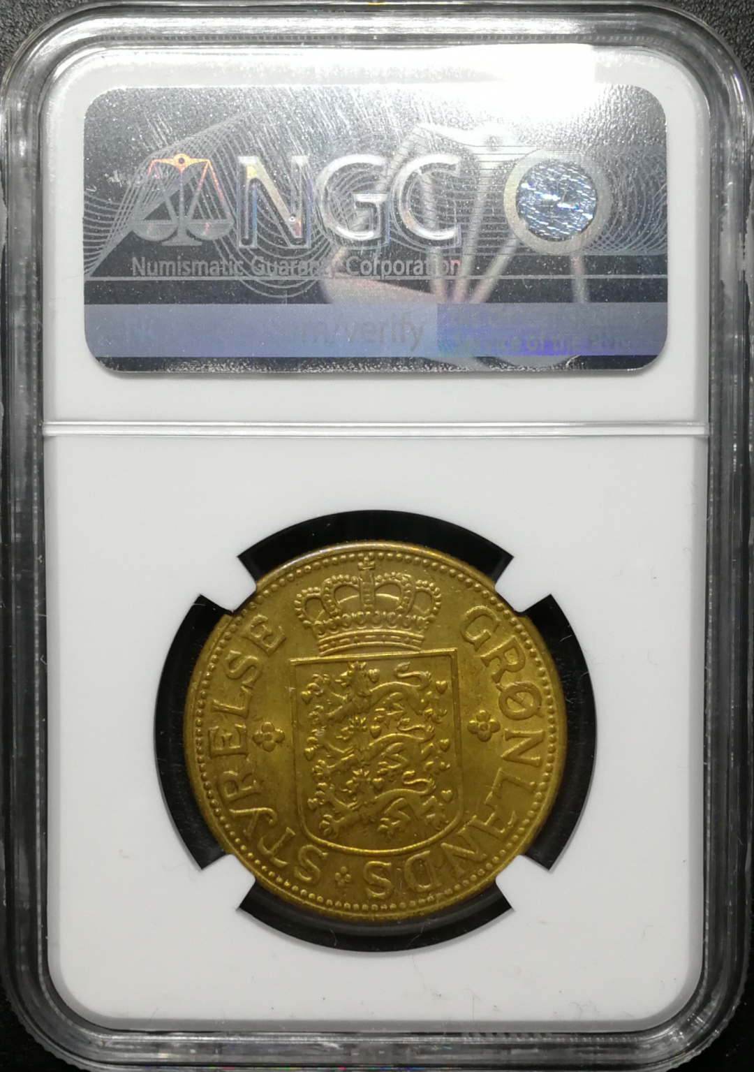 凡希社世界钱币微拍第八十五期 1944格陵兰5克朗NGC-MS63