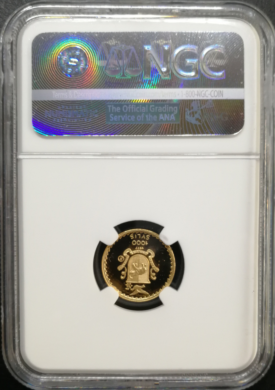 凡希社世界钱币微拍第八十五期 1977几内亚舞蹈家马卡贝金币NGC-PF67UC