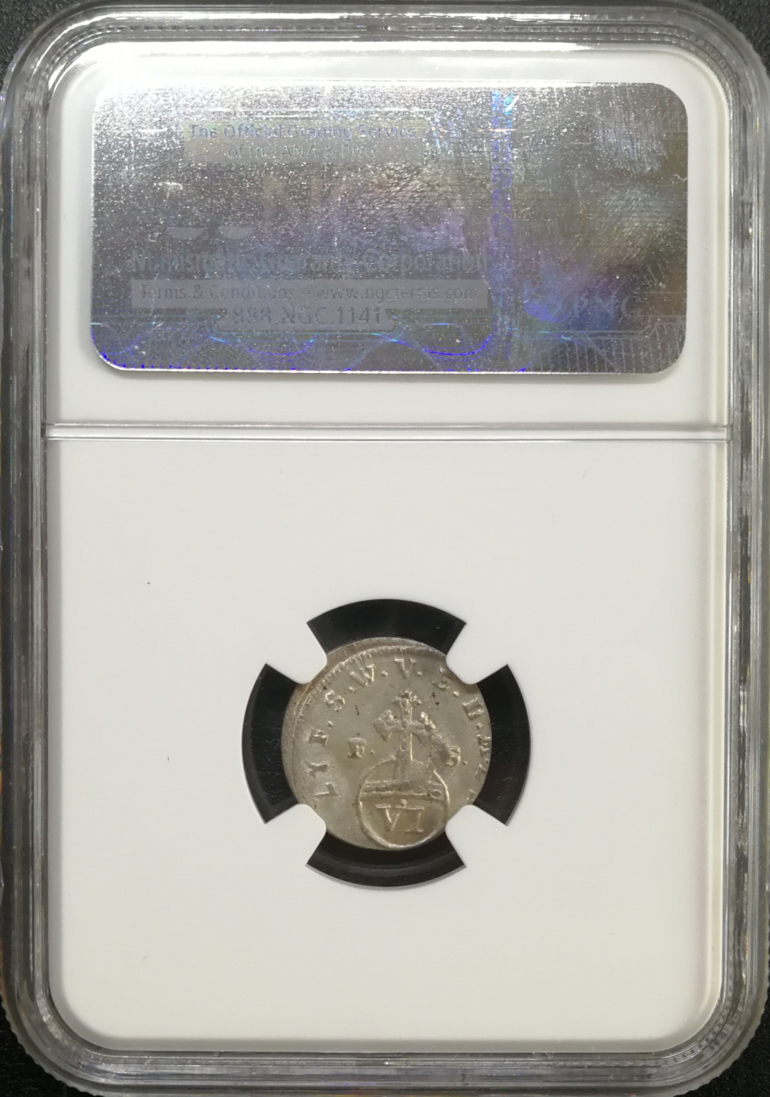 凡希社世界钱币微拍第八十五期 1757魏玛爱森纳赫6P NGC-MS65