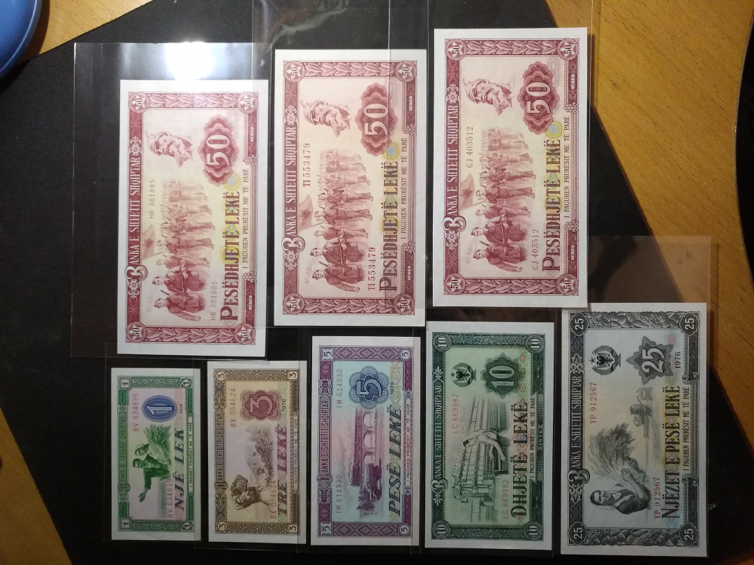 【鲸贝乐淘】千字文·第收号拍卖·CICE北京展销会专场 【中国代印】1976年阿尔巴尼亚大全套，全新全品