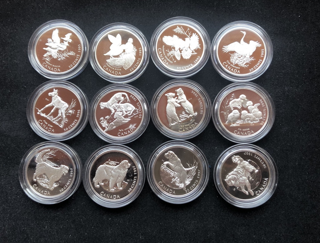 【币观天下】第六十八场拍卖-CICE北京展销会专场 【加拿大】1995-1997年50分银币套装【12枚】