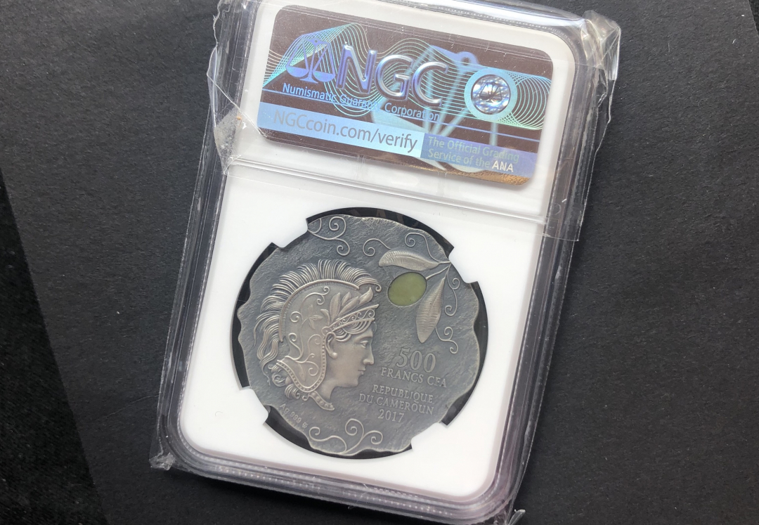 【随心拍】现代金银币拍卖【第十八期】-CICE北京展销会热场 【喀麦隆】雅典娜的猫头鹰银币【ngc69】