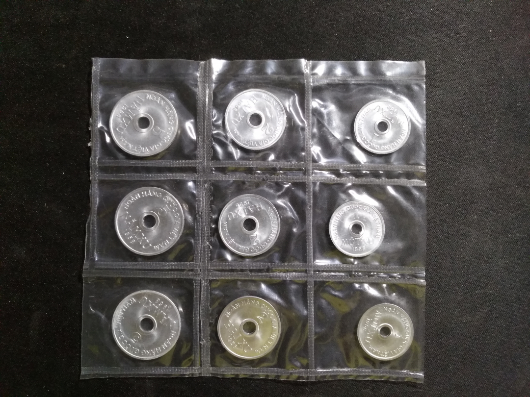 【鲸贝乐淘】千字文·第冬号拍卖 【中国代印】越南1958年流通硬币原封三套，品相精美