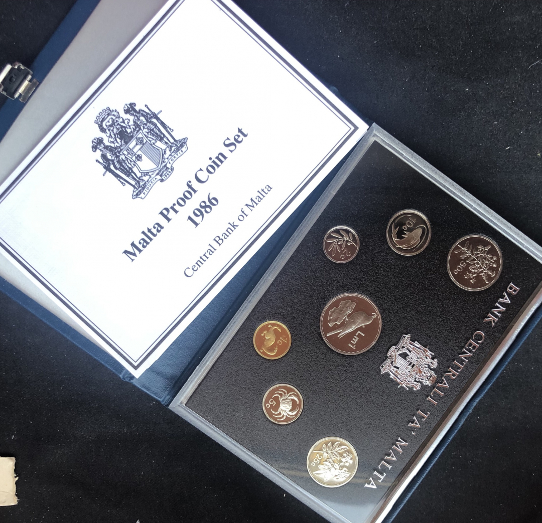【币观天下】第六十八场拍卖-CICE北京展销会专场 【马耳他】1986年精制币套装7枚