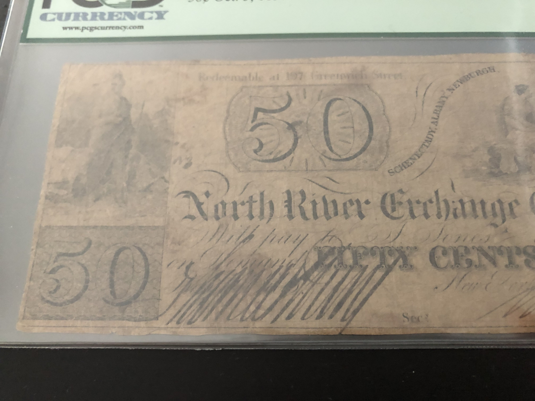 收藏联盟第八十六期暨CICE北京展销会专场拍卖 1837年美国北河交易公司发行50美分 PCGS8