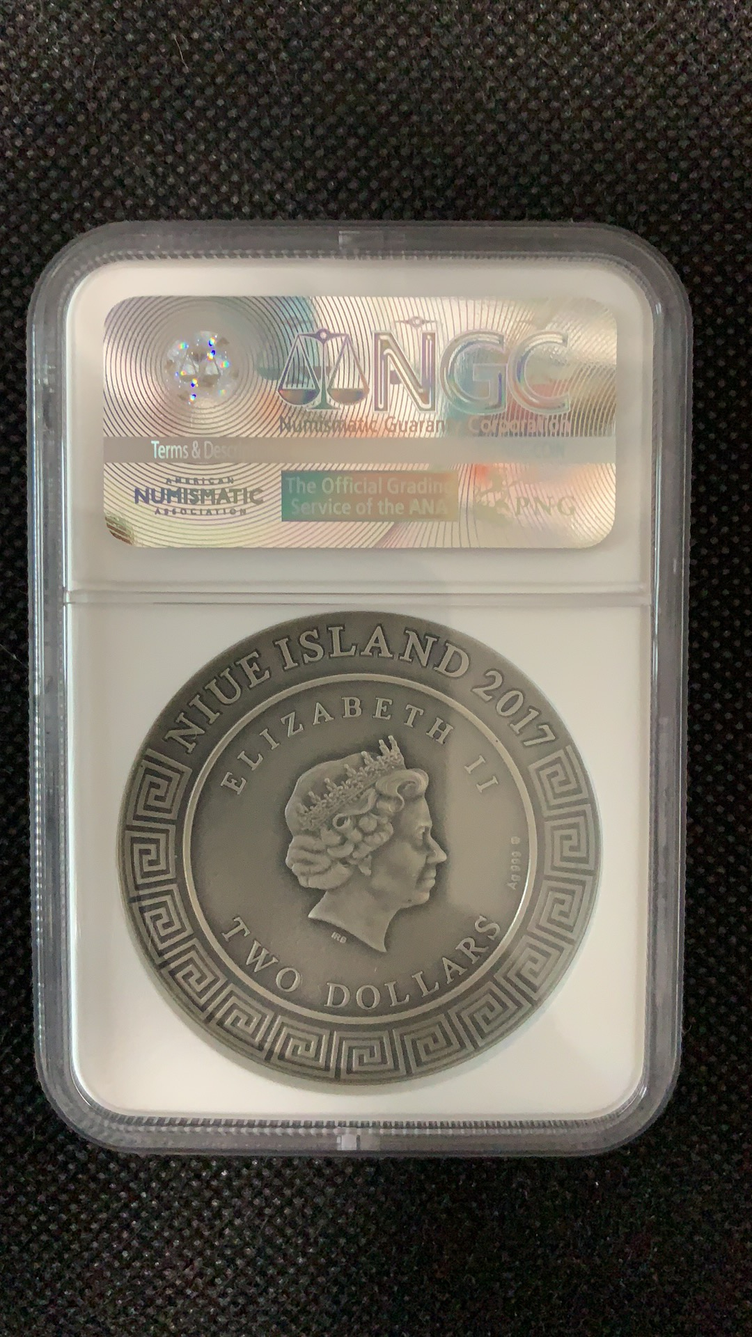 【随心拍】现代金银币拍卖【第十八期】-CICE北京展销会热场 NGC70分，2017年希腊众神系列1战神阿瑞斯镀金银币 