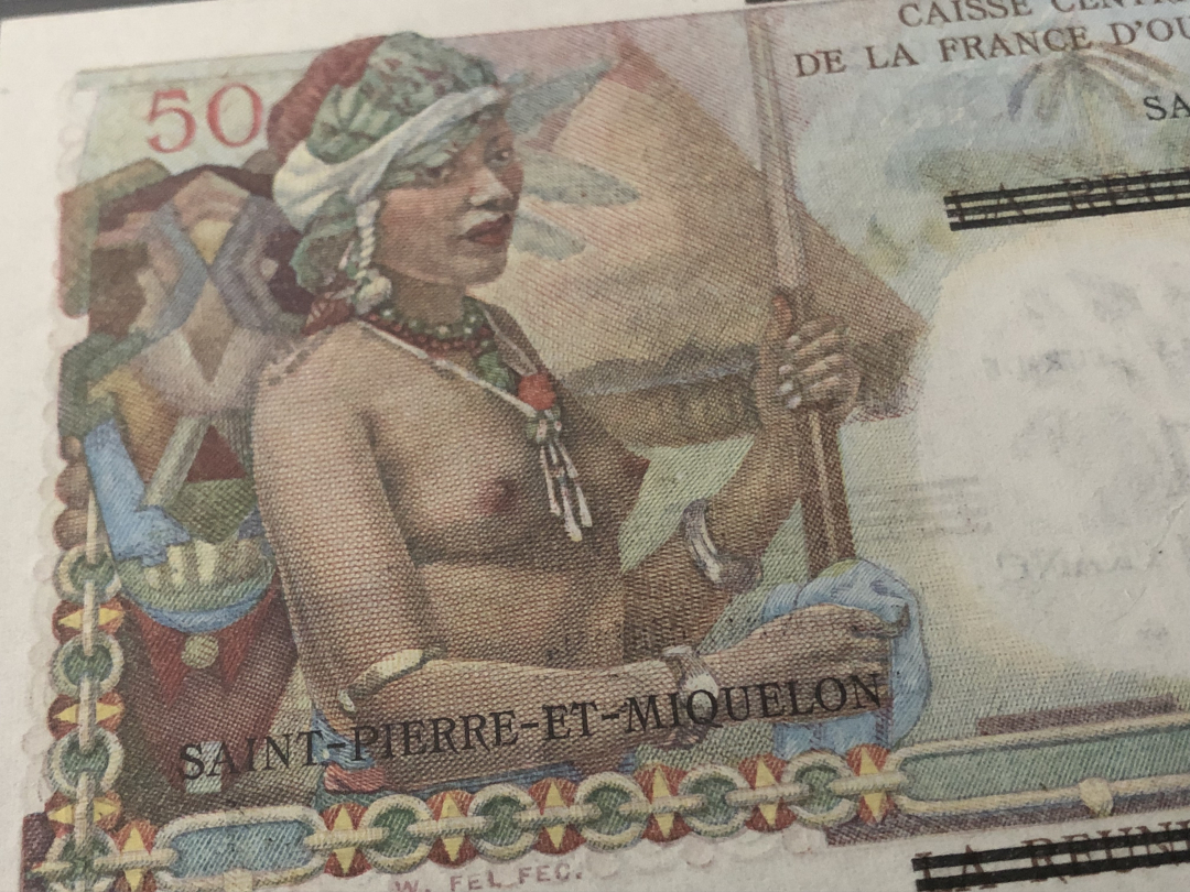 收藏联盟第八十六期暨CICE北京展销会专场拍卖 1960年圣皮儿密克隆50法郎改制1新法郎初版 PMG66E 三位小号S/N:A.1 992