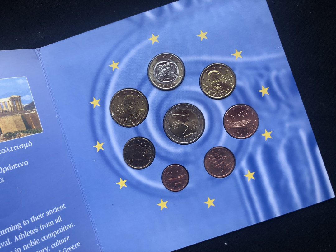 【币观天下】第六十八场拍卖-CICE北京展销会专场 【希腊】造币厂2004年硬币套装【少见】