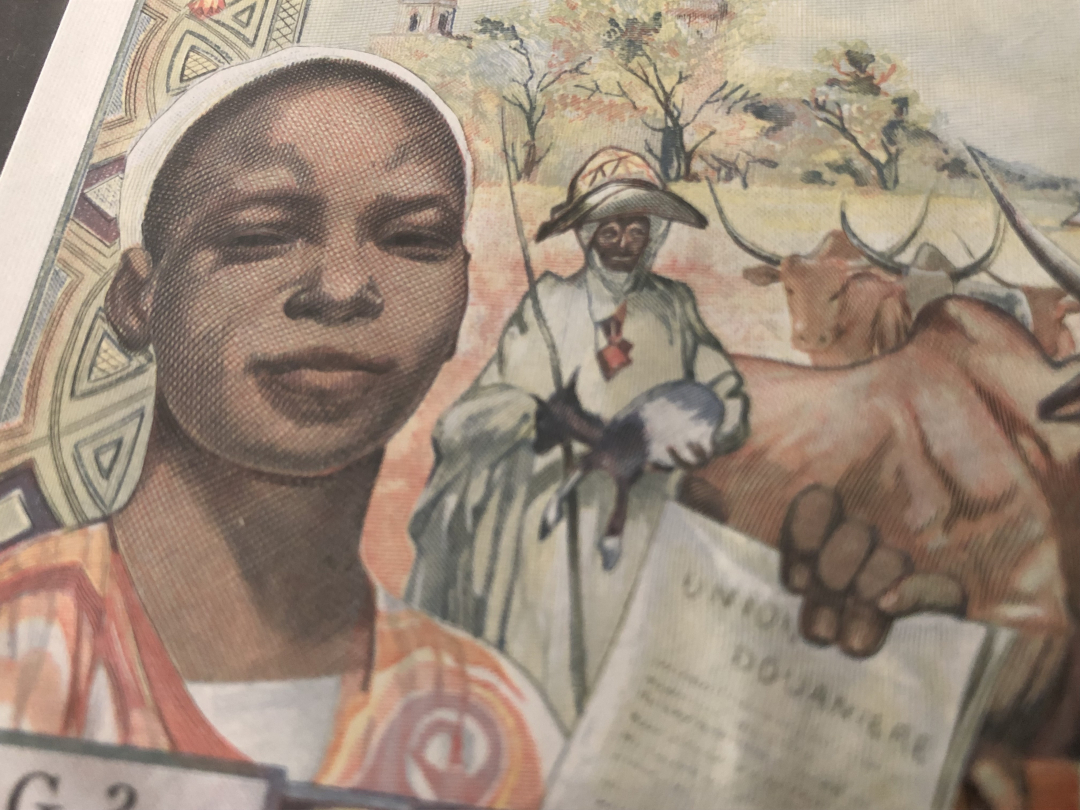 收藏联盟第八十六期暨CICE北京展销会专场拍卖 中非共和国1980年5000法郎 大烟斗 PMG64 大票幅精品 S/N:G.3 66639