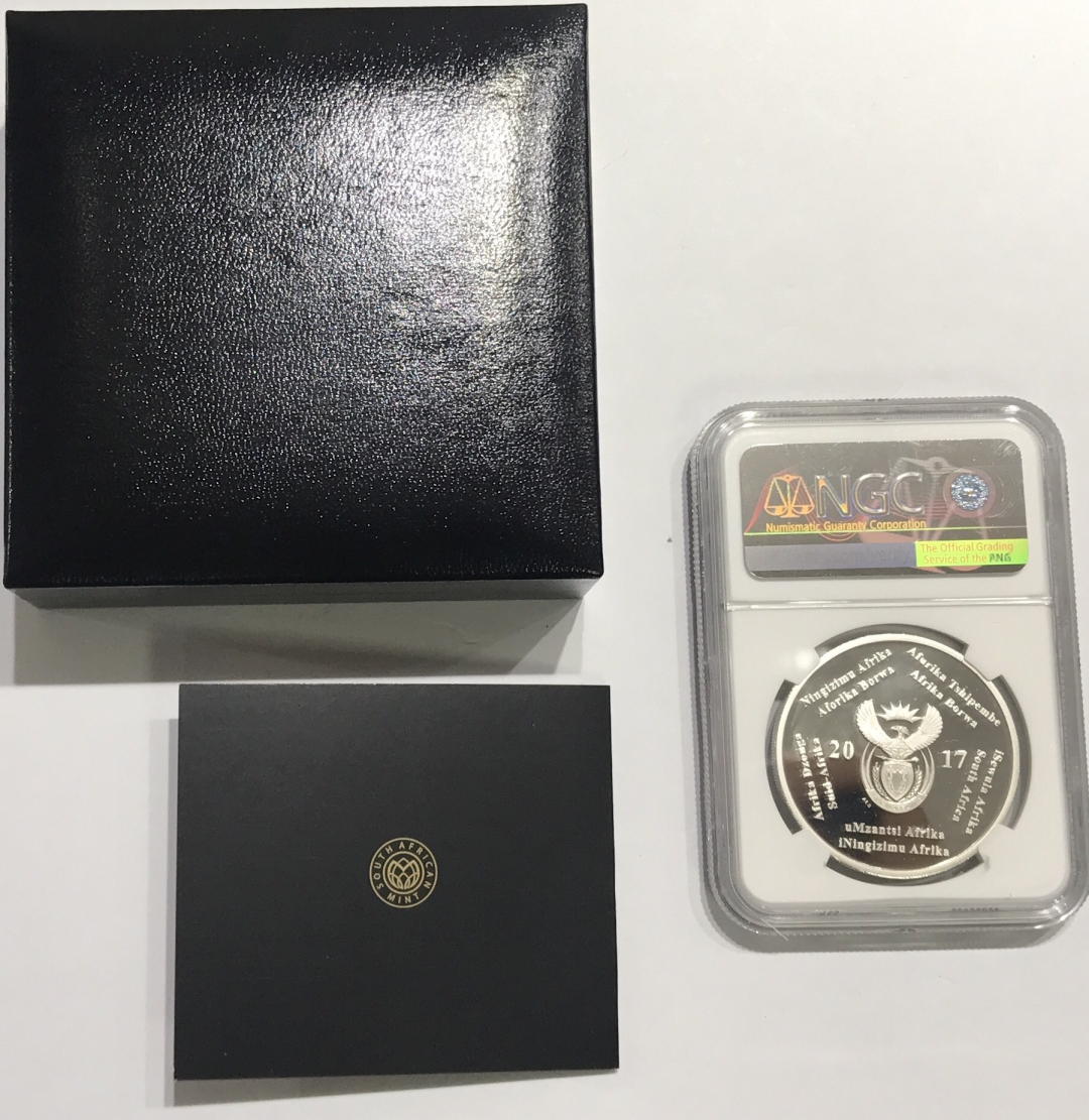 【随心拍】现代金银币拍卖【第十八期】-CICE北京展销会热场 获奖币 NGC69南非2017年医学系列1心脏移植手术银币
