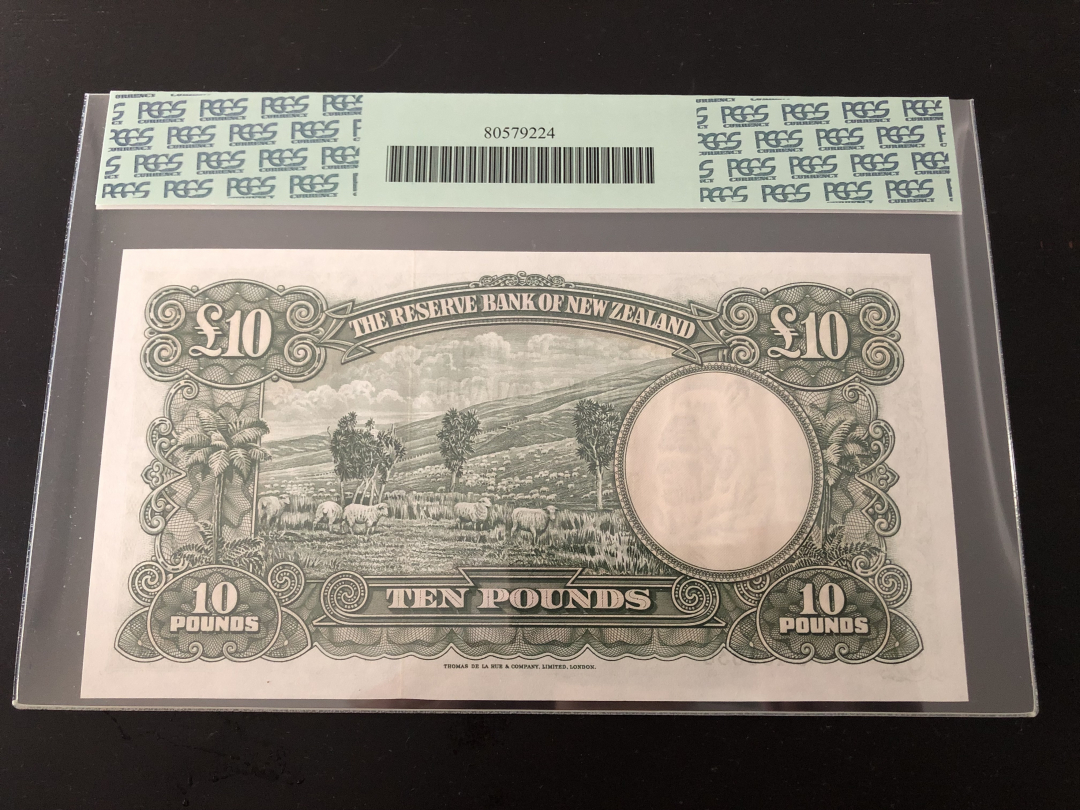 收藏联盟第八十六期暨CICE北京展销会专场拍卖 1967年新西兰10镑 PCGS67PPQ