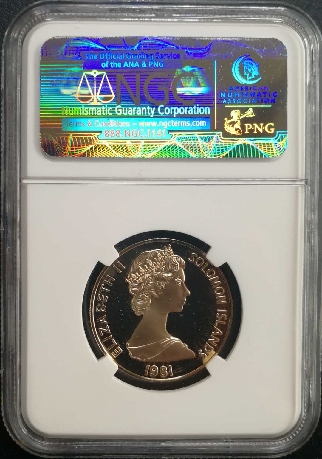 凡希社世界钱币微拍卖CICE专场大拍 1981所罗门群岛大白鲨金币NGC-PF69UC