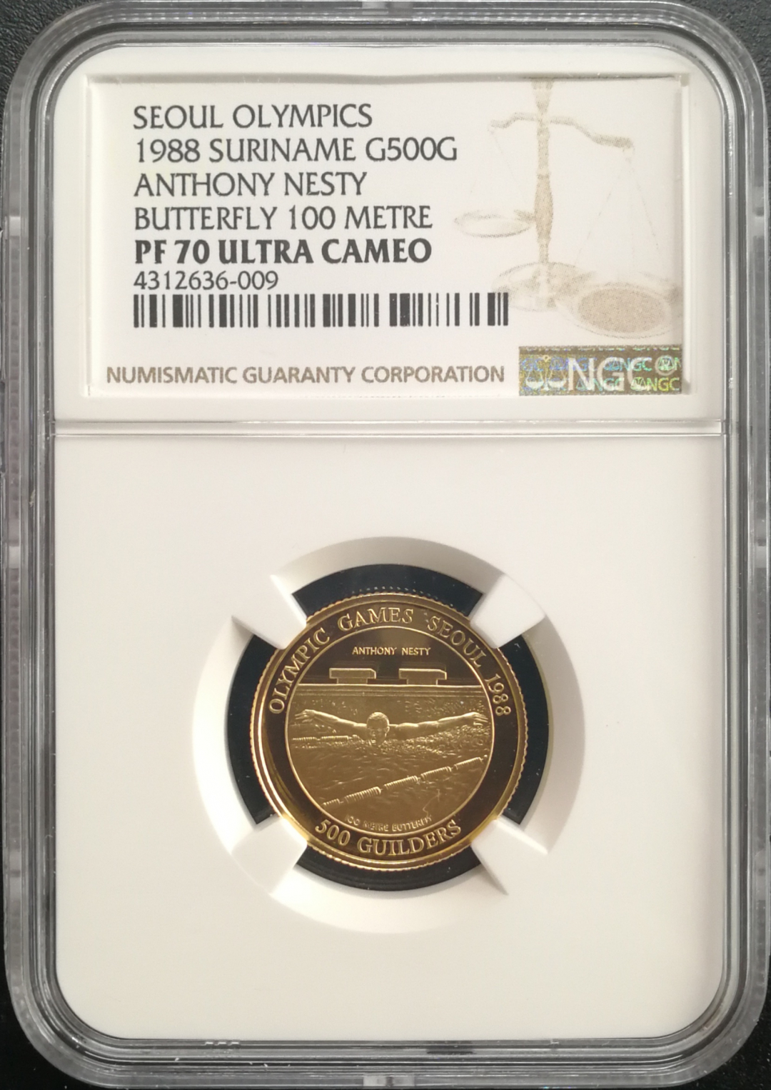 凡希社世界钱币微拍卖CICE专场大拍 1988苏里南奥运金币NGC-PF70UC