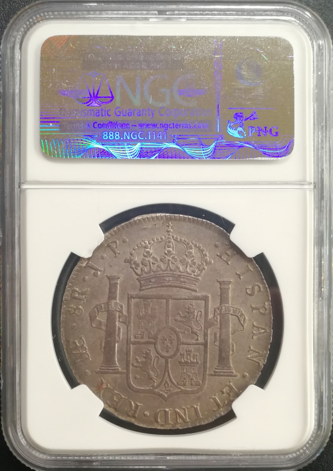 凡希社世界钱币微拍卖CICE专场大拍 1814秘鲁费七双柱NGC-MS63五彩