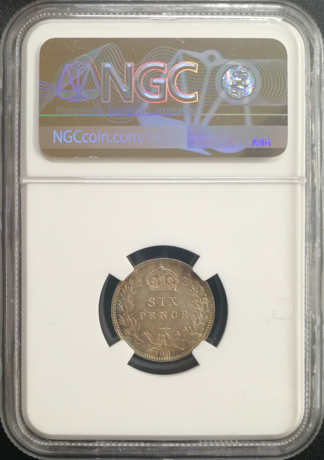 凡希社世界钱币微拍卖CICE专场大拍 1887老维六便士NGC-MS65