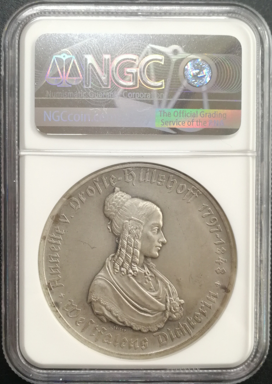 凡希社世界钱币微拍卖CICE专场大拍 稀!威斯特伐利亚双面人像纪念章NGC-MS63