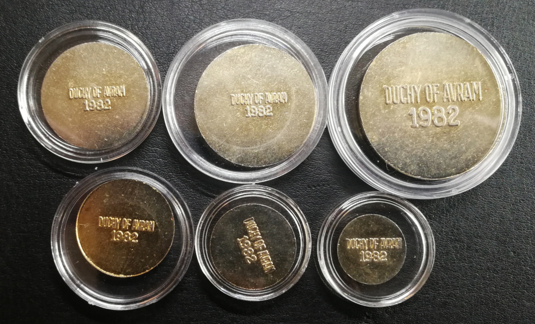 凡希社世界钱币微拍卖CICE专场大拍 1982阿佛拉姆公国珐琅币六枚UNC