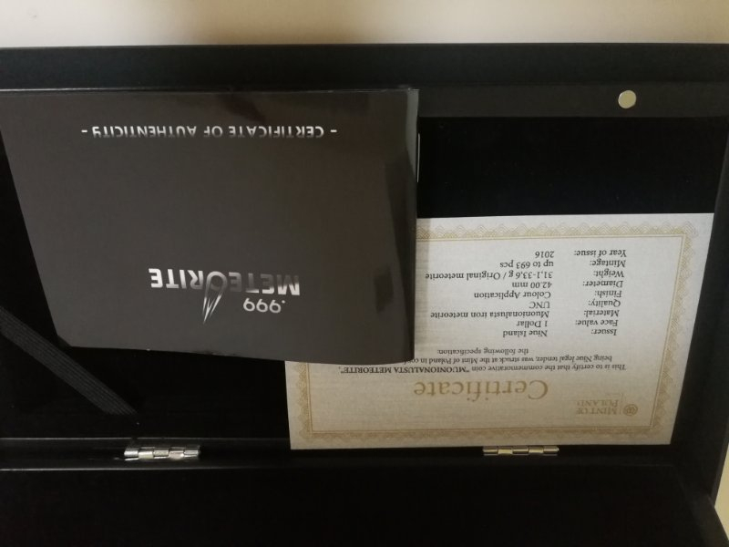 【币观天下】第六十八场拍卖-CICE北京展销会专场 【纽埃+帕劳】2016年纽埃陨石币一枚+帕劳陨石币【镀铑版】一枚【两枚一起拍】