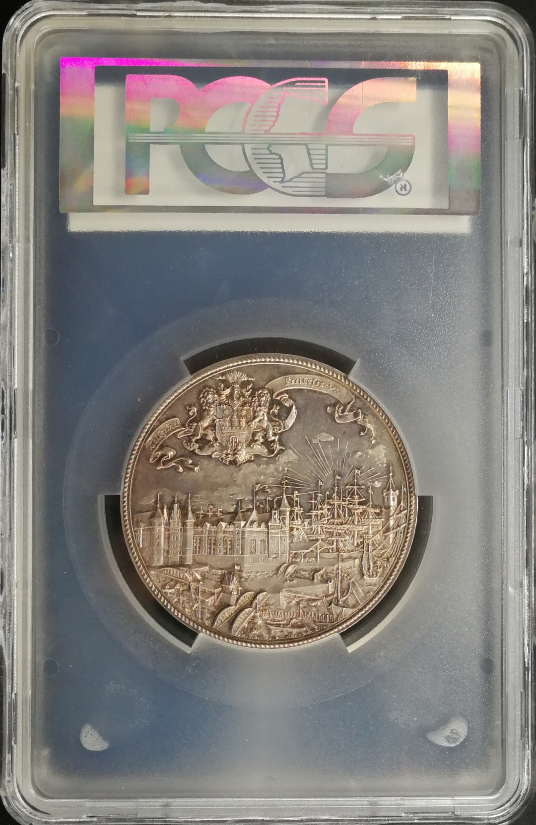 凡希社世界钱币微拍卖CICE专场大拍 1888德国汉堡港口景观纪念大银章PCGS-SP63
