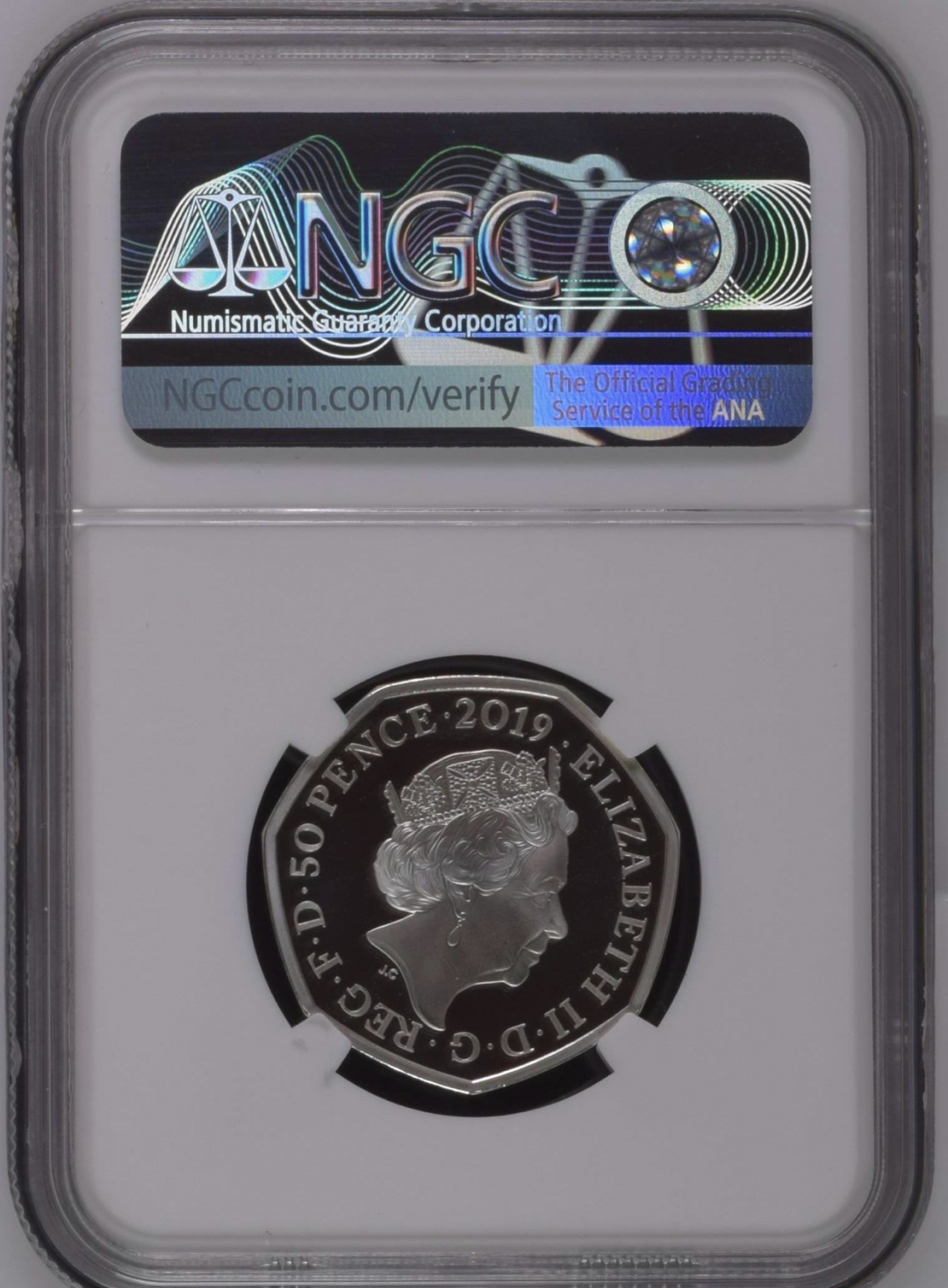 【币观天下】第六十八场拍卖-CICE北京展销会专场 【英国】2019年霍金加厚银币【ngc69】