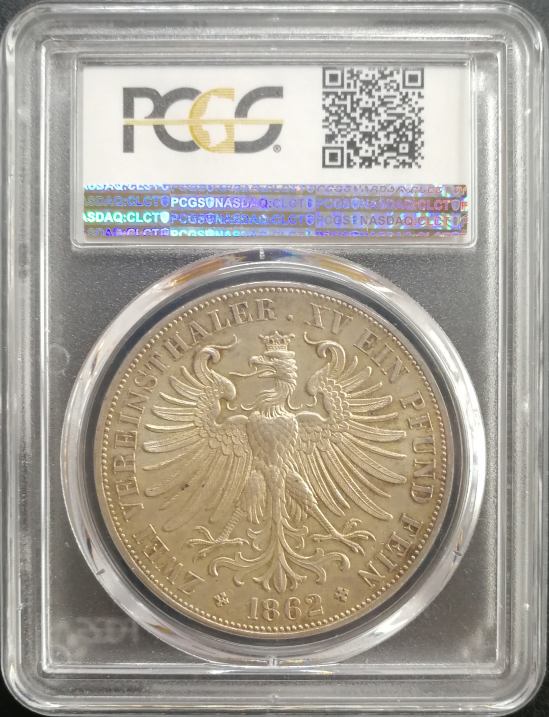 凡希社世界钱币微拍卖CICE专场大拍 1862法兰克福少女两泰勒PCGS-MS64