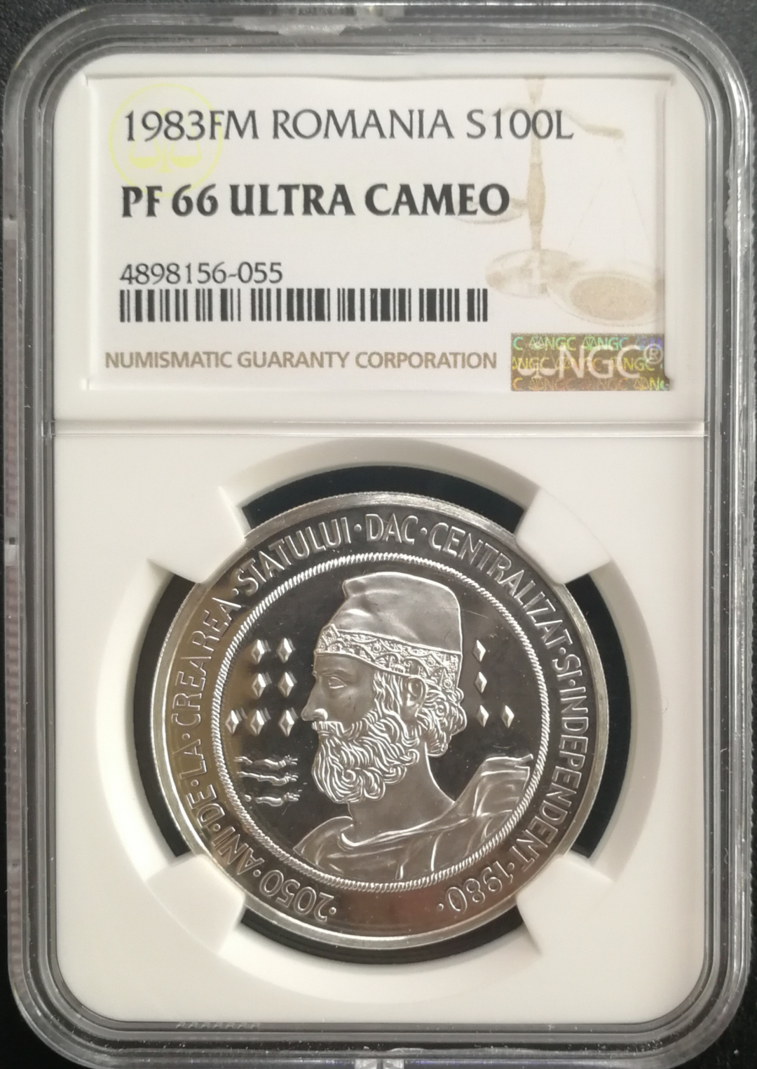 凡希社世界钱币微拍卖CICE专场大拍 1983罗马尼亚100L银币NGC-PF66UC目录价$800