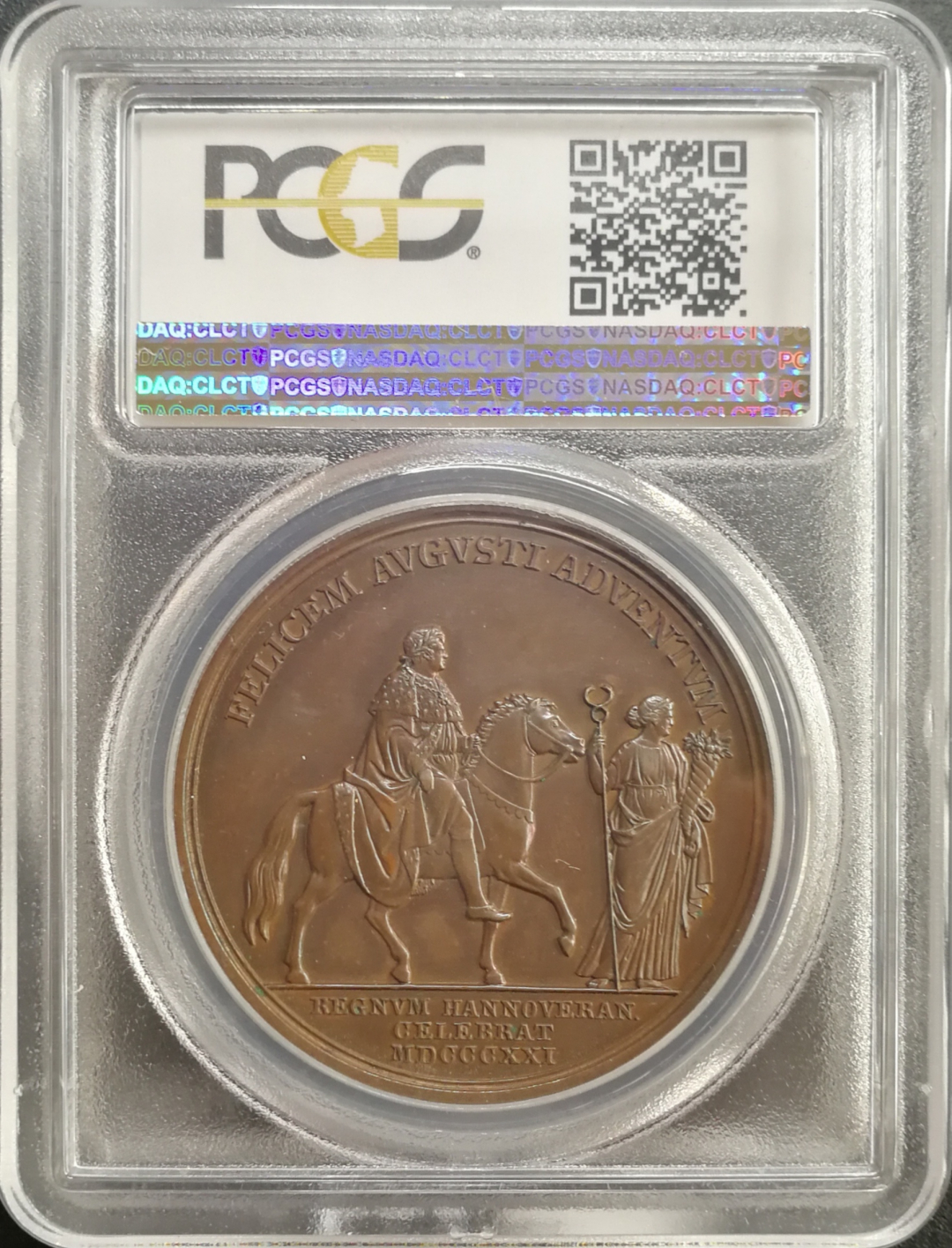 凡希社世界钱币微拍卖CICE专场大拍 英王乔四访问汉诺威并加冕汉诺威国王纪念铜章PCGS-SP63