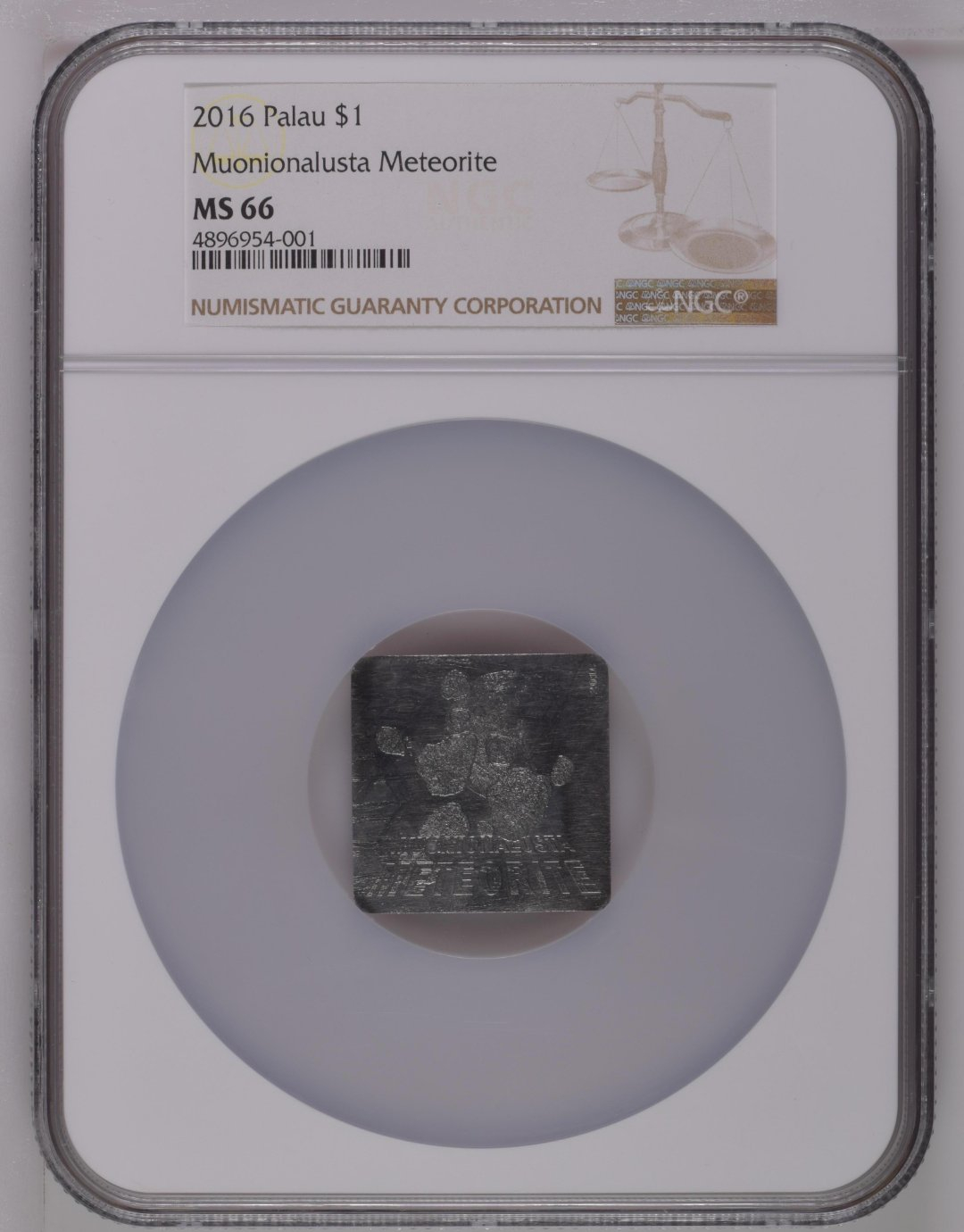 【币观天下】第六十八场拍卖-CICE北京展销会专场 【纽埃+帕劳】2016年纽埃陨石币一枚+帕劳陨石币【镀铑版】一枚【两枚一起拍】