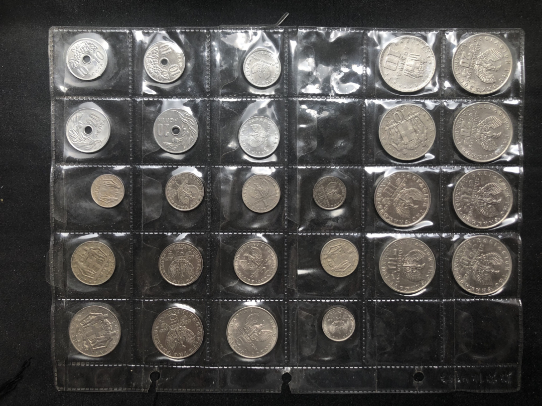 【币观天下】第六十八场拍卖-CICE北京展销会专场 【希腊】希腊流通币123枚【各个年份】