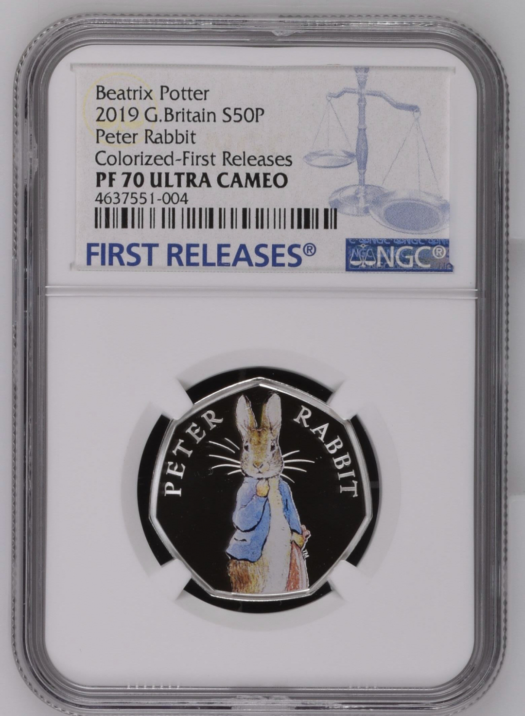 【币观天下】第六十八场拍卖-CICE北京展销会专场 【英国】2016彼得兔+2019彼得兔两枚一起拍卖【ngc69+70】