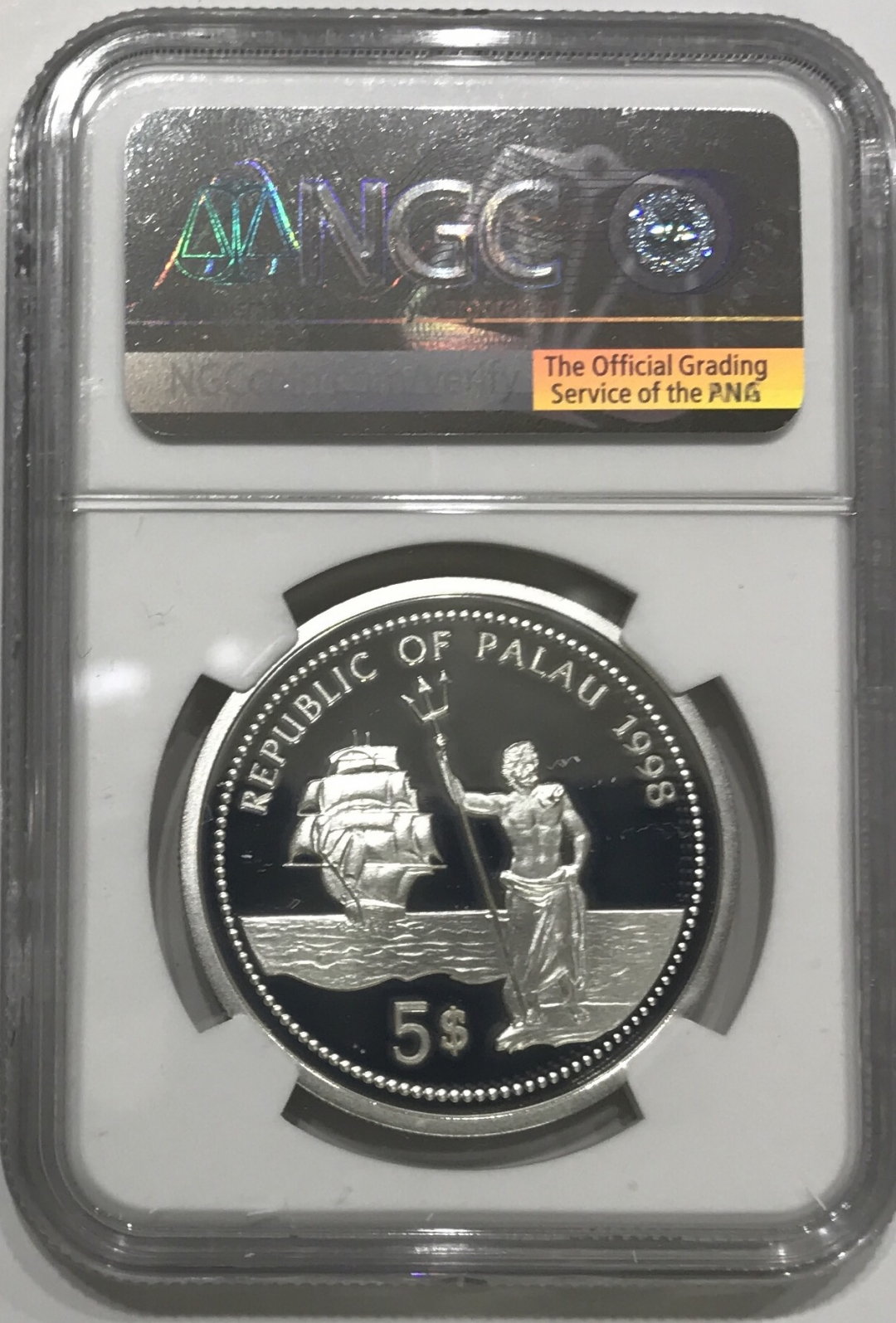 【随心拍】现代金银币拍卖-第十九期 NGC69帕劳1998海洋保护银币海豚