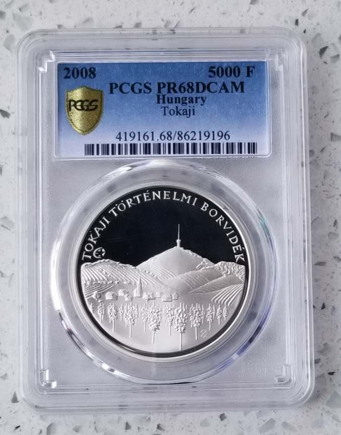 【随心拍】现代金银币拍卖-第十九期 PCGS68-匈牙利2008年托卡济葡萄酒区纪念银币