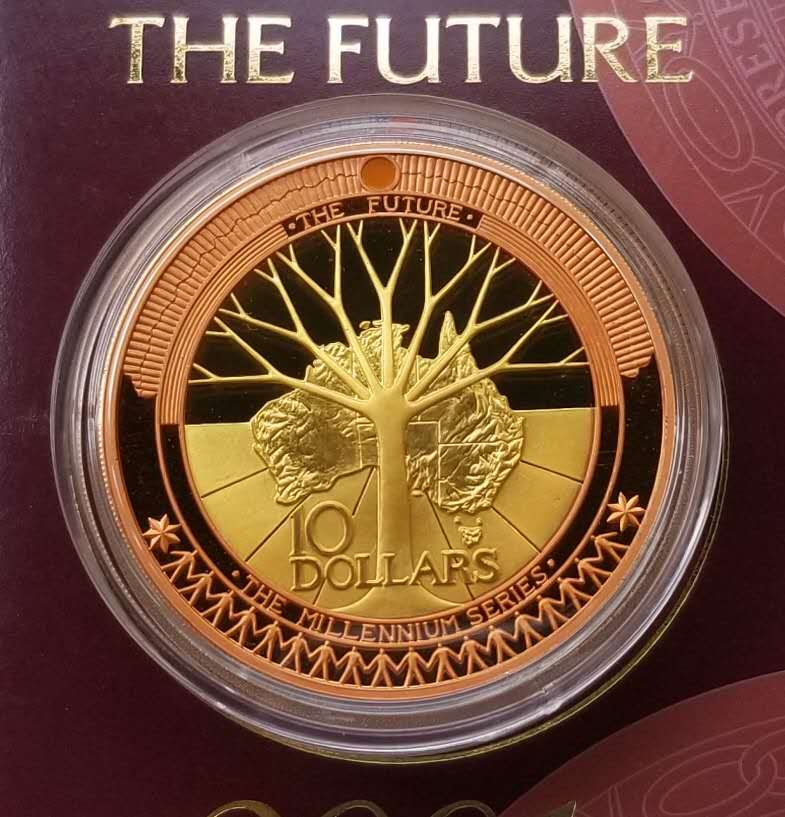 【随心拍】现代金银币拍卖-第十九期 澳大利亚2001年千禧年未来镀金银币