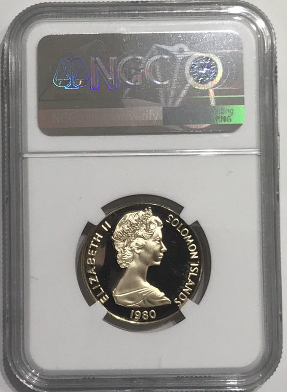 【随心拍】现代金银币拍卖-第十九期 1980年Ngc68分所罗门1980年土著艺术金币