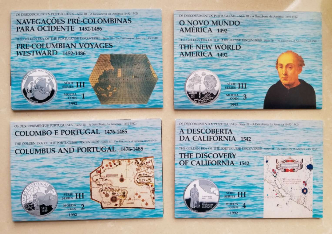 【币观天下】第六十九场拍卖 葡萄牙1992年航海发现系列纪念银币一组4枚
