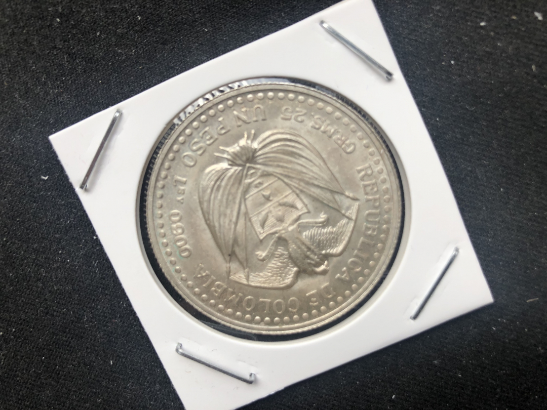 【币观天下】第六十九场拍卖 【哥伦比亚】1956哥伦比亚1比索银币