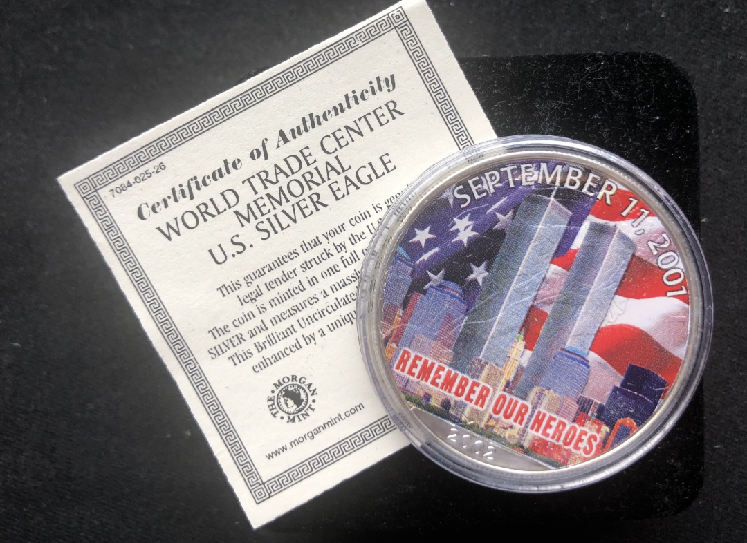 【币观天下】第六十九场拍卖 【美国】911纪念银币一枚【1oz】