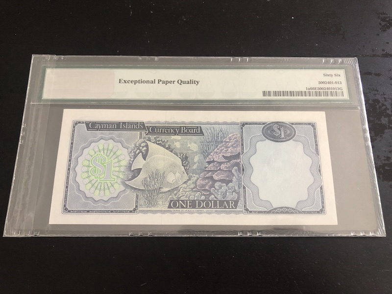 收藏联盟八十七期（国际儿童节为下一代珍藏）拍卖：） 1971年开曼群岛1元 PMG66E A/1 847102