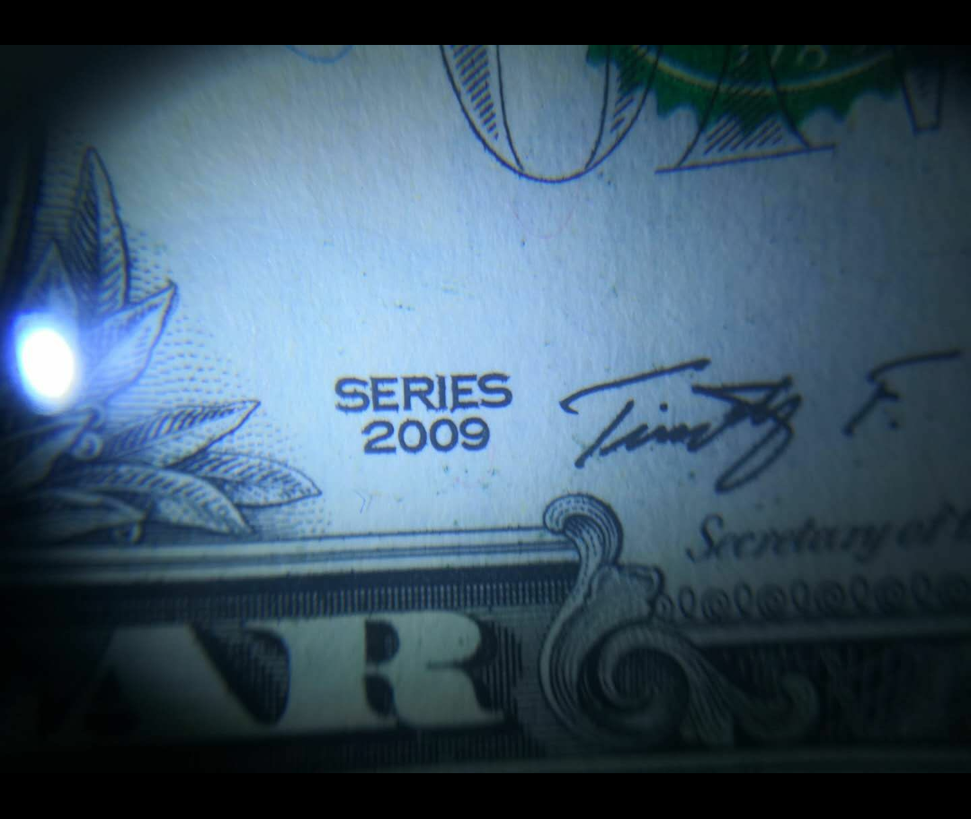 【鲸贝乐淘】千字文·第藏号拍卖 【连体美元】2009年。美金1元四连体。票福裁切小错误。偏大