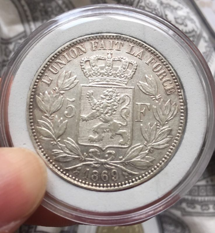 【币观天下】第七十期拍卖 【比利时】1869年5法郎银币