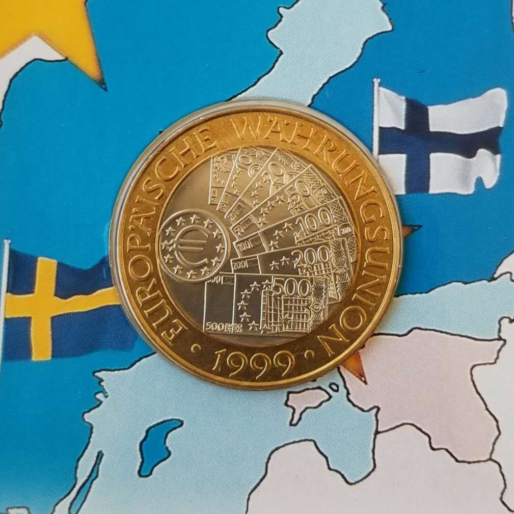 【币观天下】第七十期拍卖 【奥地利】克劳斯获奖币两枚!奥地利1998年欧盟轮值主席国和1999年欧元区货币50先令双金属币两枚